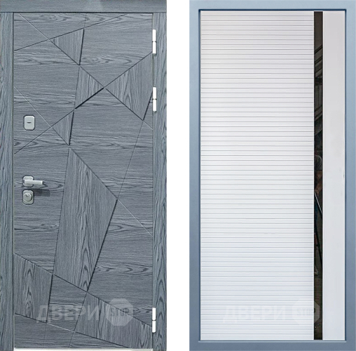 Входная металлическая Дверь Дива МД-97/3 МХ-45 Белый матовый в Одинцово