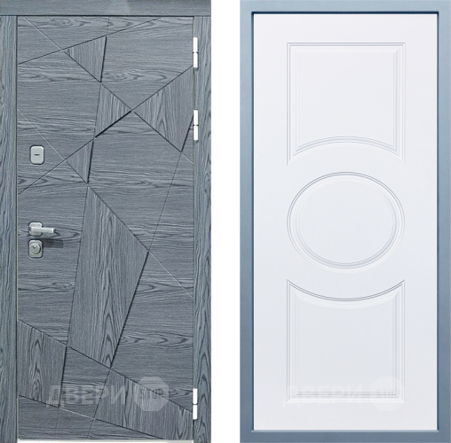 Входная металлическая Дверь Дива МД-97/3 Д-8 Белый в Одинцово