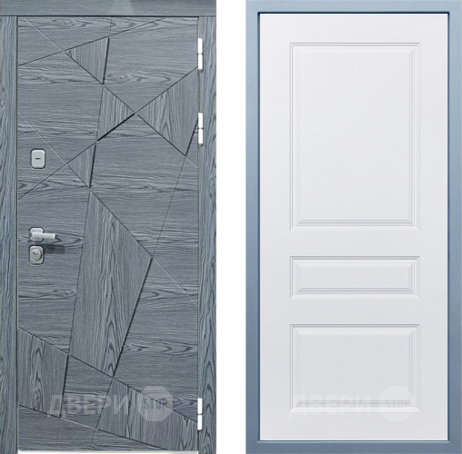 Входная металлическая Дверь Дива МД-97/3 Д-13 Белый в Одинцово