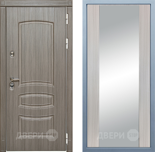 Входная металлическая Дверь Дива МД-42 Д-15 Зеркало Сандал белый в Одинцово