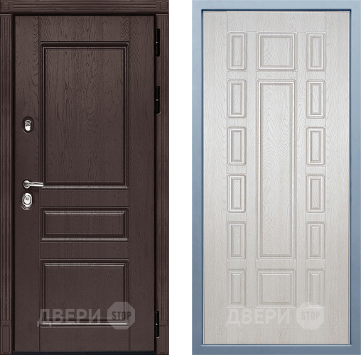 Входная металлическая Дверь Дива МД-90 М-2 Дуб филадельфия крем в Одинцово