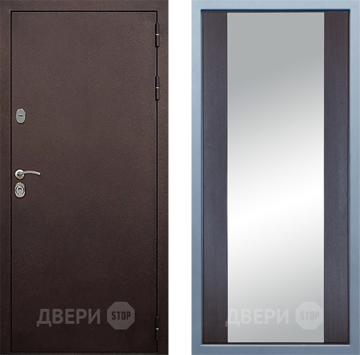 Входная металлическая Дверь Дива МД-40 Медь Д-15 Зеркало Венге в Одинцово