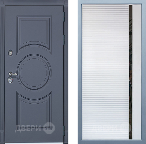 Входная металлическая Дверь Дива МХ-30 STR МХ-45 Белый матовый в Одинцово