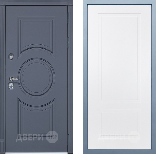 Входная металлическая Дверь Дива МХ-30 STR Н-7 Белый в Одинцово