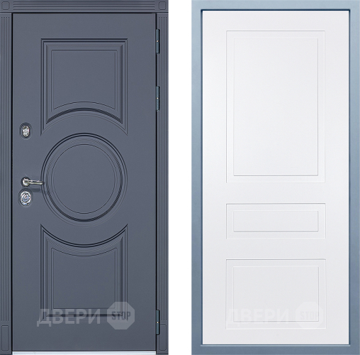 Входная металлическая Дверь Дива МХ-30 STR Н-13 Белый в Одинцово