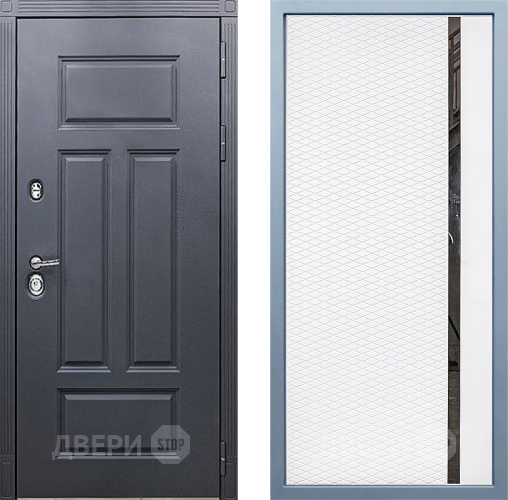 Входная металлическая Дверь Дива МХ-29 STR МХ-47 Белый матовый в Одинцово