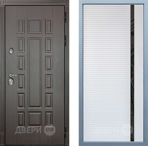 Входная металлическая Дверь Дива МХ-53 STR МХ-45 Белый матовый в Одинцово