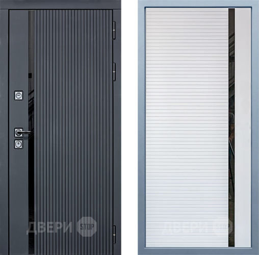 Входная металлическая Дверь Дива МХ-46 STR МХ-45 Белый матовый в Одинцово