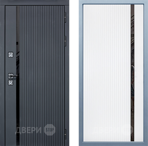 Входная металлическая Дверь Дива МХ-46 STR МХ-46 Белый матовый в Одинцово