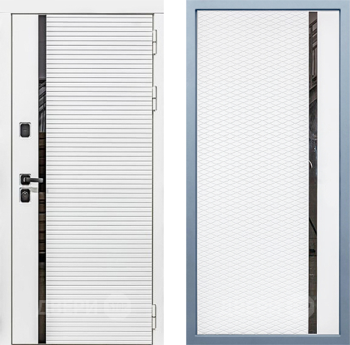 Входная металлическая Дверь Дива МХ-45 Белая STR МХ-47 Белый матовый в Одинцово