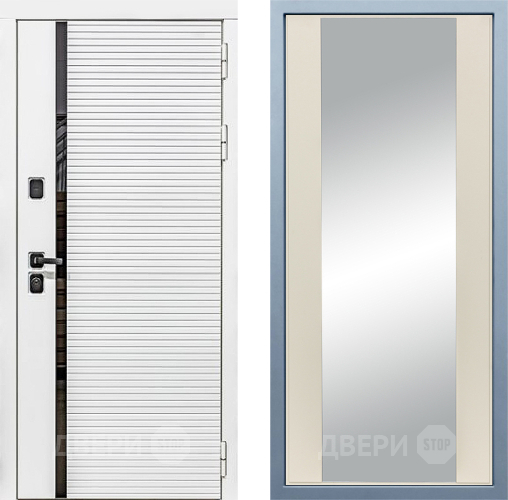 Дверь Дива МХ-45 Белая STR Д-15 Зеркало Шампань в Одинцово