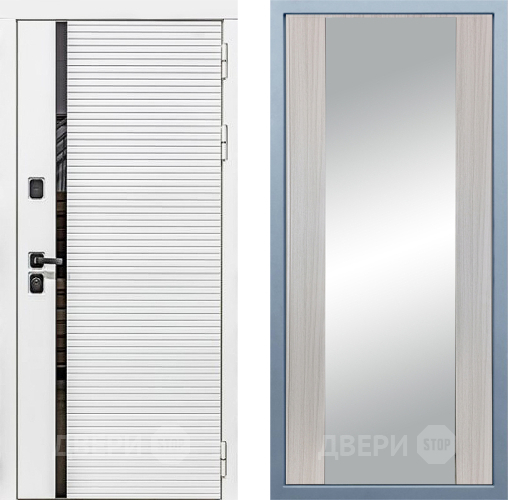 Дверь Дива МХ-45 Белая STR Д-15 Зеркало Сандал белый в Одинцово