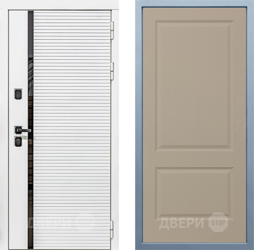 Входная металлическая Дверь Дива МХ-45 Белая STR Д-7 Шампань в Одинцово