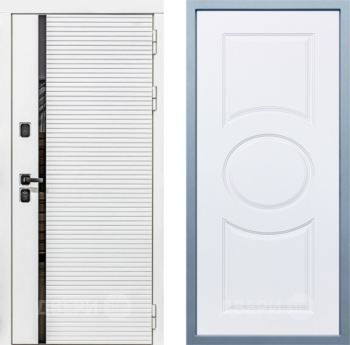 Входная металлическая Дверь Дива МХ-45 Белая STR Д-8 Белый в Одинцово