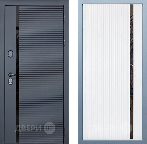 Входная металлическая Дверь Дива МХ-45 STR МХ-46 Белый матовый в Одинцово