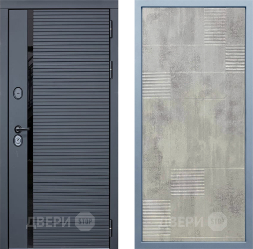 Входная металлическая Дверь Дива МХ-45 STR Д-4 Бетон темный в Одинцово