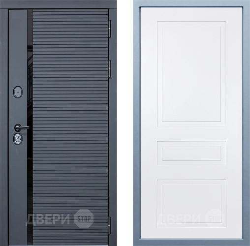 Входная металлическая Дверь Дива МХ-45 STR Н-13 Белый в Одинцово