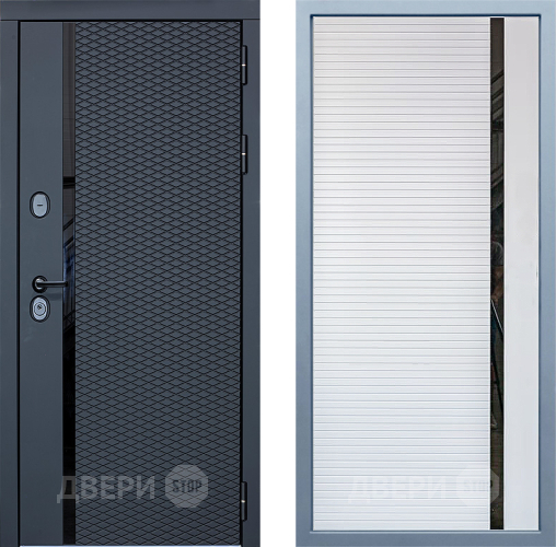 Входная металлическая Дверь Дива МХ-47 STR МХ-45 Белый матовый в Одинцово