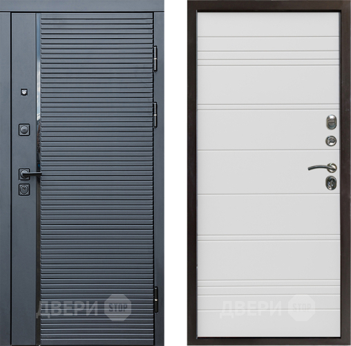 Входная металлическая Дверь Престиж Черная Линия Line Белый в Одинцово