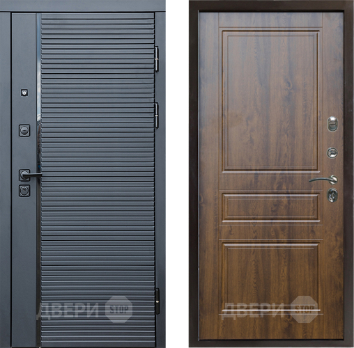 Входная металлическая Дверь Престиж Черная Линия Классика Дуб в Одинцово