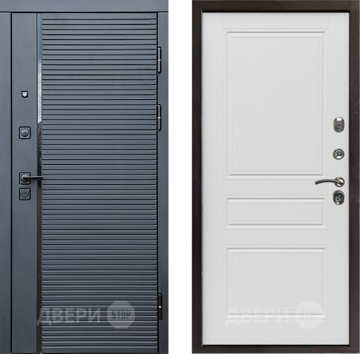 Входная металлическая Дверь Престиж Черная Линия Классика Лиственница белая в Одинцово