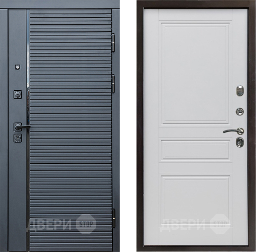 Входная металлическая Дверь Престиж Черная Линия Классика Белый матовый в Одинцово