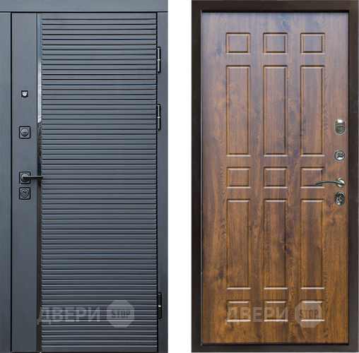 Входная металлическая Дверь Престиж Черная Линия Спарта Дуб в Одинцово