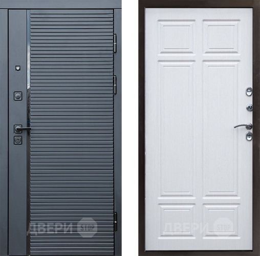 Входная металлическая Дверь Престиж Черная Линия Премиум Лиственница белая в Одинцово