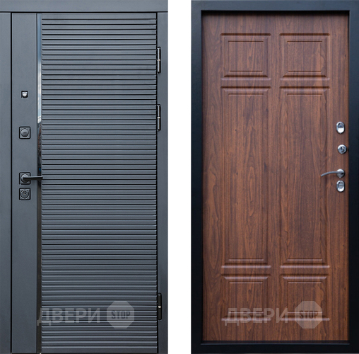 Входная металлическая Дверь Престиж Черная Линия Премиум Орех темный в Одинцово