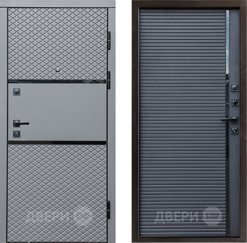 Входная металлическая Дверь Престиж Ромб Porte Черный кварц в Одинцово