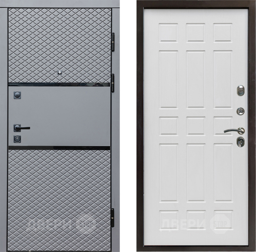 Входная металлическая Дверь Престиж Ромб Спарта Белое дерево в Одинцово