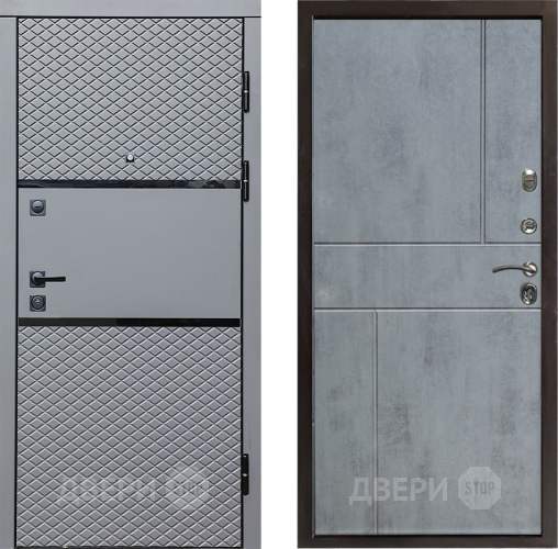Входная металлическая Дверь Престиж Ромб Горизонт Бетон темный в Одинцово