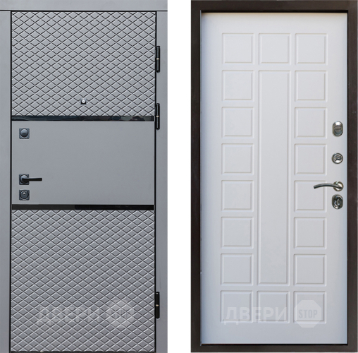 Входная металлическая Дверь Престиж Ромб Престиж Белое дерево в Одинцово