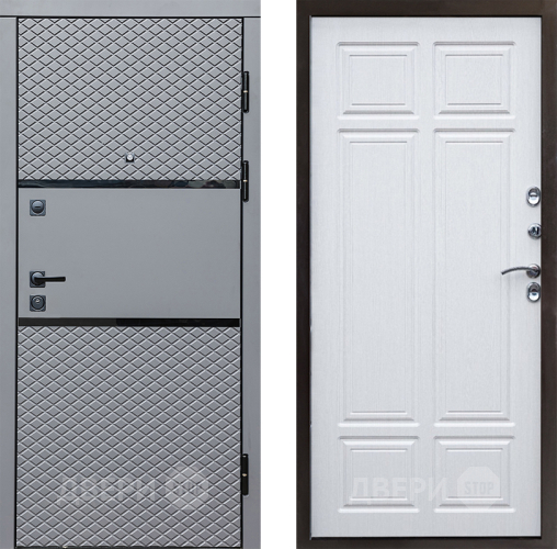 Входная металлическая Дверь Престиж Ромб Премиум Лиственница белая в Одинцово