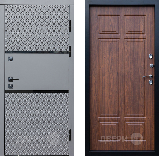 Входная металлическая Дверь Престиж Ромб Премиум Орех темный в Одинцово