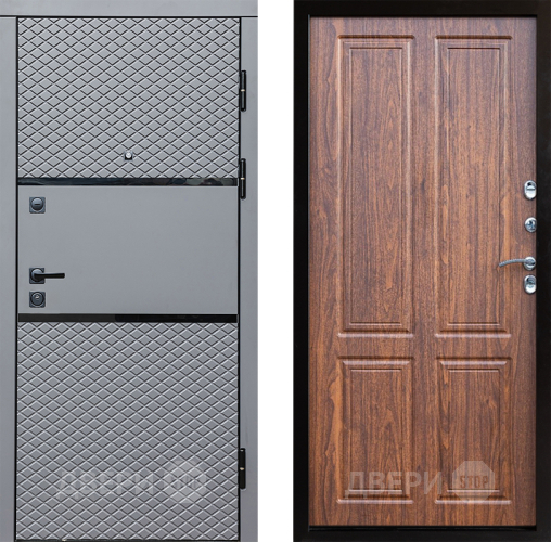 Входная металлическая Дверь Престиж Ромб Премиум Орех светлый в Одинцово