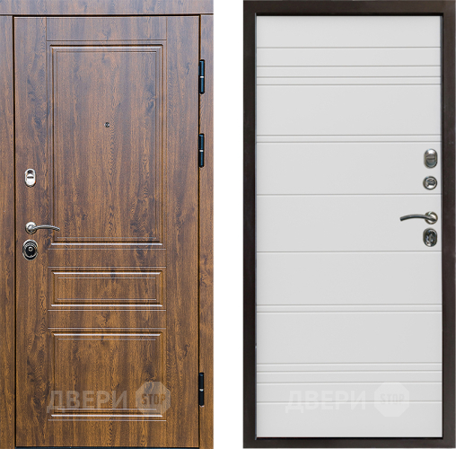 Входная металлическая Дверь Престиж Классика Дуб Line Белый в Одинцово