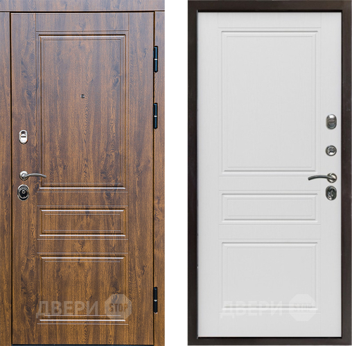 Входная металлическая Дверь Престиж Классика Дуб Классика Лиственница белая в Одинцово