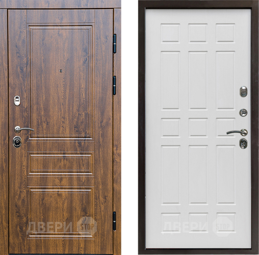 Входная металлическая Дверь Престиж Классика Дуб Спарта Белое дерево в Одинцово