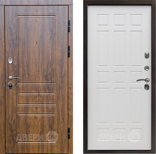 Входная металлическая Дверь Престиж Классика Дуб Спарта Лиственница белая в Одинцово