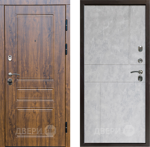 Входная металлическая Дверь Престиж Классика Дуб Горизонт Бетон светлый в Одинцово