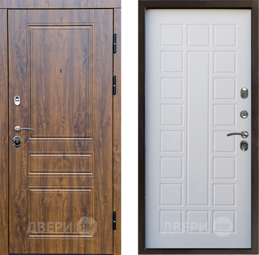 Входная металлическая Дверь Престиж Классика Дуб Престиж Белое дерево в Одинцово