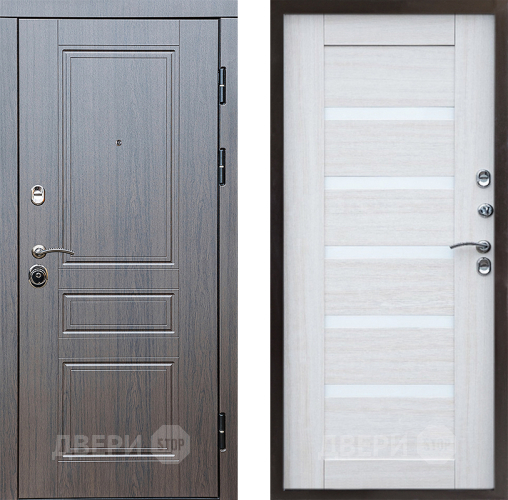 Входная металлическая Дверь Престиж Классика Венге Царга Лиственница белая в Одинцово