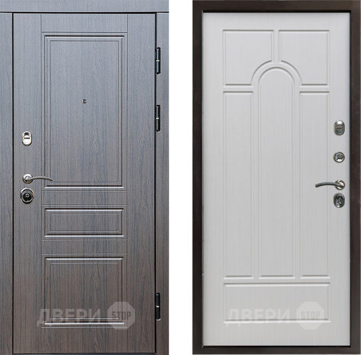 Входная металлическая Дверь Престиж Классика Венге Арка Лиственница белая в Одинцово