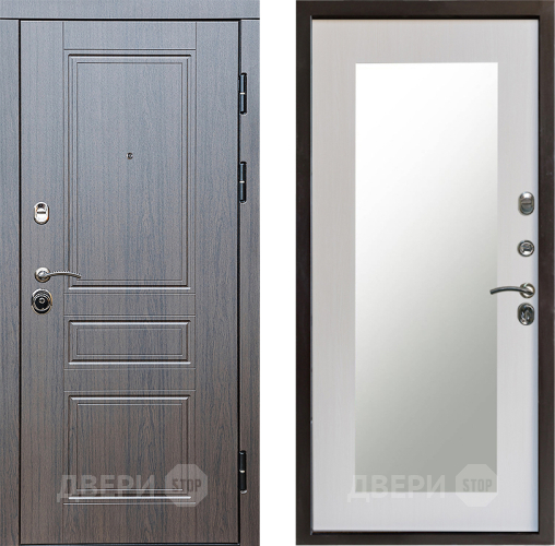 Входная металлическая Дверь Престиж Классика Венге Зеркло Пастораль Лиственница белая в Одинцово