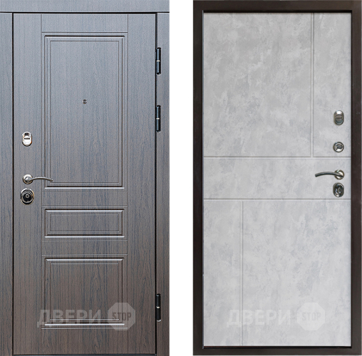 Входная металлическая Дверь Престиж Классика Венге Горизонт Бетон светлый в Одинцово