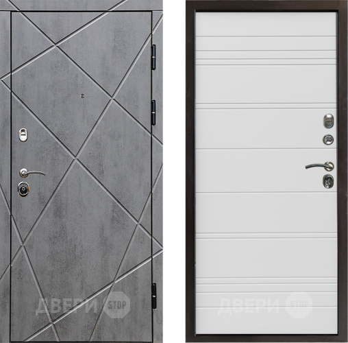 Входная металлическая Дверь Престиж Лучи Line Белый в Одинцово