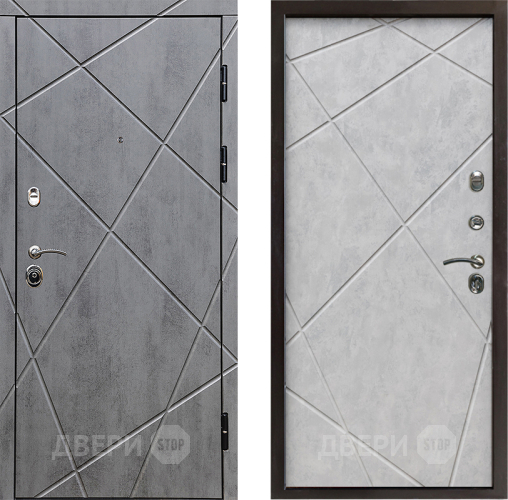 Входная металлическая Дверь Престиж Лучи Лучи Бетон светлый в Одинцово
