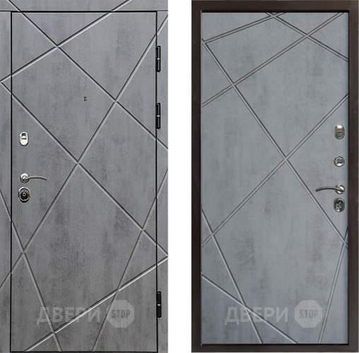 Входная металлическая Дверь Престиж Лучи Лучи Бетон темный в Одинцово
