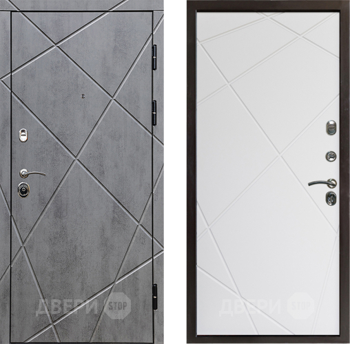 Входная металлическая Дверь Престиж Лучи Лучи Бетон белый в Одинцово